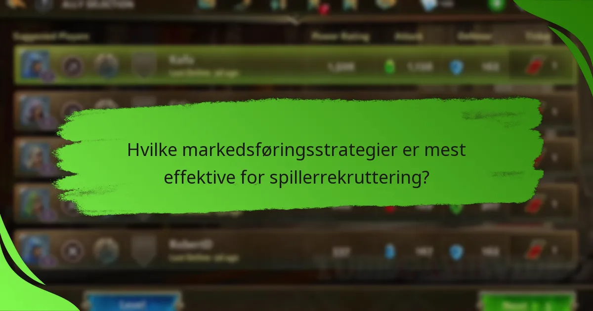 Hvilke markedsføringsstrategier er mest effektive for spillerrekruttering?